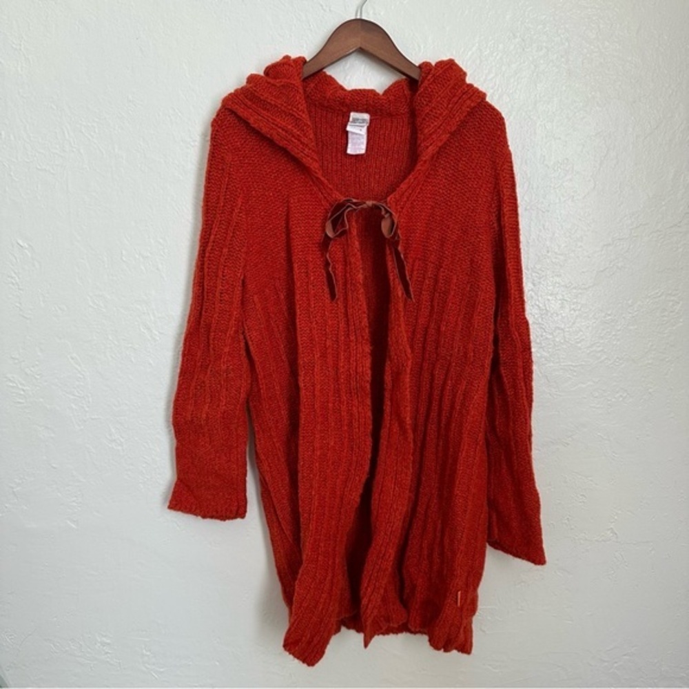 Oilily Orange Wool Sweater Cardigan Made in Italy Size Medium